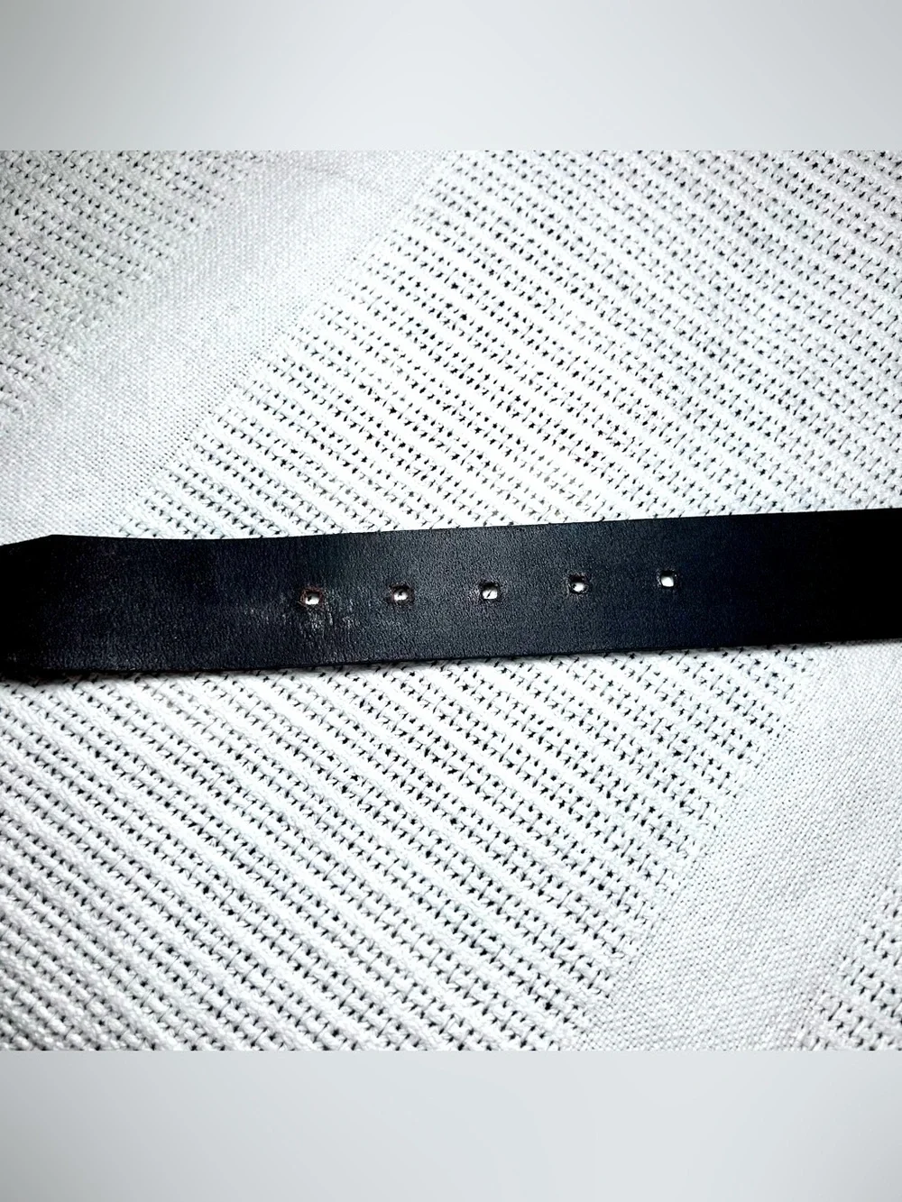 American Bison Dark Brown Leather Belt Men’s 34 Silver Hardware Excellent
